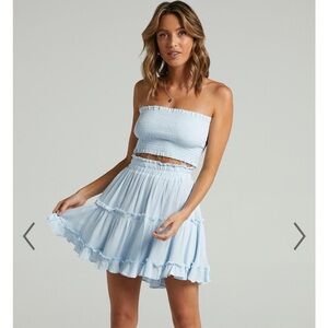 NWT Showpo Outside the Line two piece skirt set, size US 2